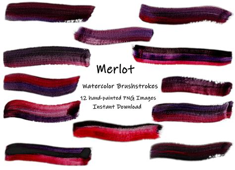 Watercolor Brushstrokes PNG Clipart-merlot-wine-pink-purple-violet ...