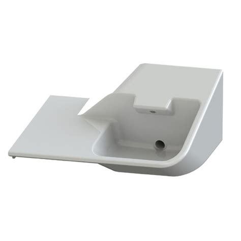 Wallgate Anti-Lig, Anti-Vandal S/Surface Front Fixed Basin W/ LH Shelf Integral Outlet 0TH