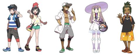 Pokemon Sun and Moon Character Art