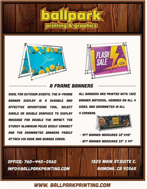 A-Frame Banners | Ballpark Printing & Graphics