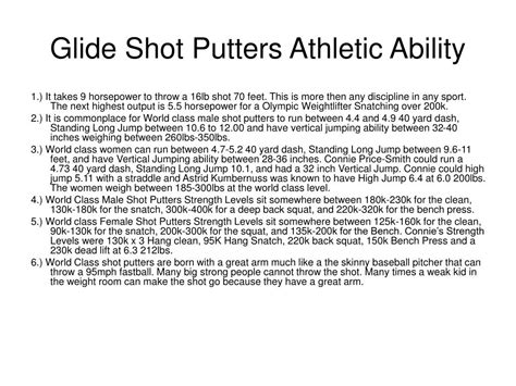 PPT - GLIDE SHOT PUT DRILLS AND THROWING PROGRESSIONS PowerPoint ...