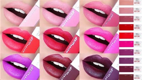 Check out the lipstick swatches for MAYBELLINE SUPER STAY MATTE INK ...