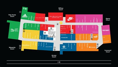 Phoenix premium outlets map - Phoenix premium outlet map (Arizona - USA)