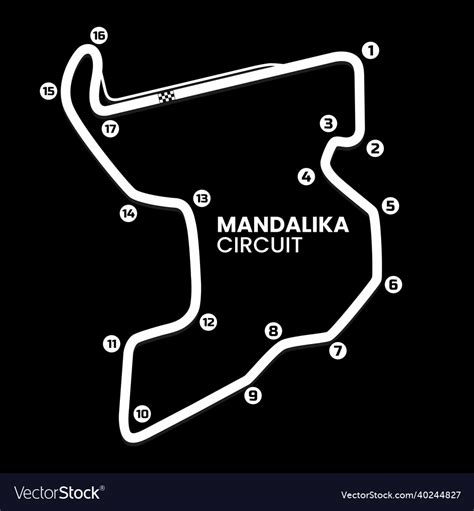 Mandalika circuit indonesia international race Vector Image