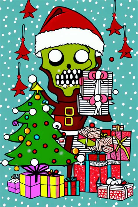 Christmas Zombie Graphic · Creative Fabrica