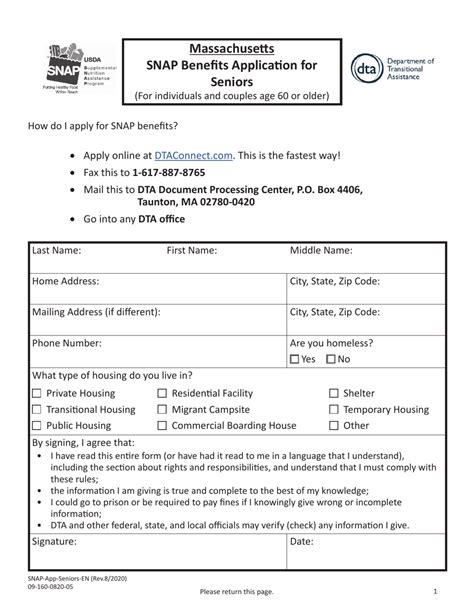 Form SNAP-APP-SENIORS - Fill Out, Sign Online and Download Fillable PDF ...