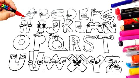 Alphabet Lore (A-Z...) - Coloring Pages Alphabet Lore DRAWING and COLORING Humanized Alphabet ...