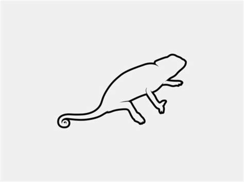 Chameleon Outline Vector Art, Icons, and Graphics for Free Download