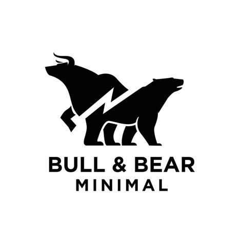 Download premium bull bear with economic vector finance black logo ...