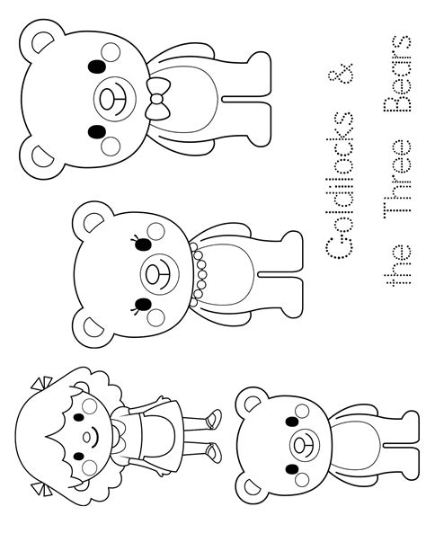 Three Little Bears Coloring Pages Preschool Coloring Pages