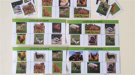 Loto des animaux de la ferme | Maîtresse Jéro