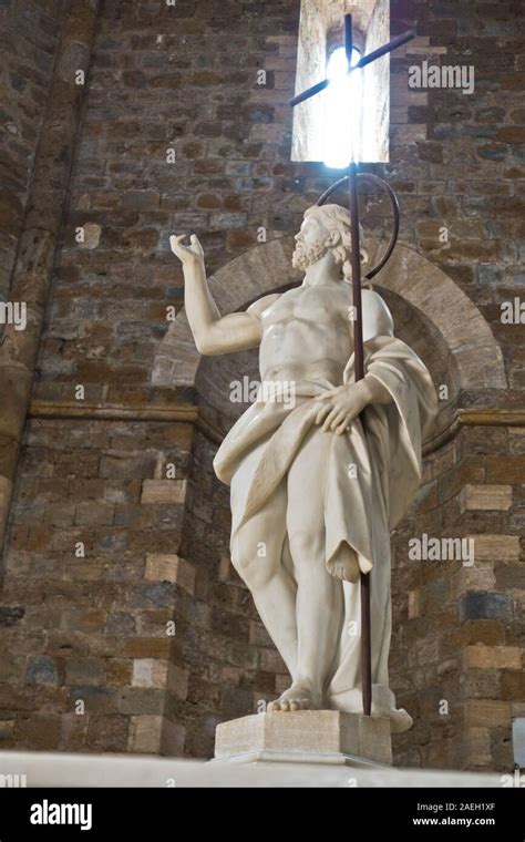 Sculpture in front of altair at Volterra cathedral, Tuscany, Italy ...