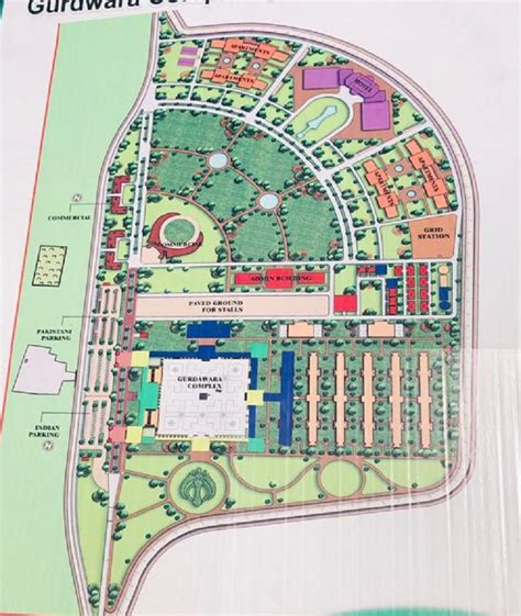 Design and map of Gurdwara Darbar Sahib Kartarpur Corridor Complex