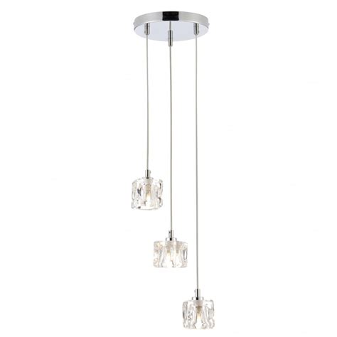 THLC Modern Three Light Ice Cube Spiral Cluster Ceiling Pendant Light ...