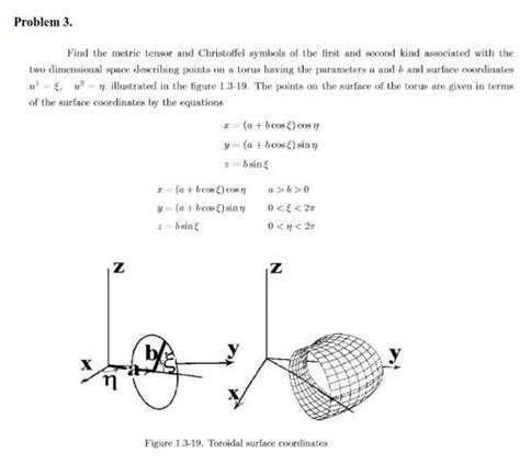 Problem 3. Find the metric tensor and Christoffel | Chegg.com