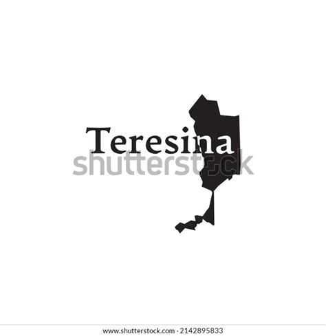 Teresina Map Black Lettering Design On Stock Vector (Royalty Free) 2142895833 | Shutterstock