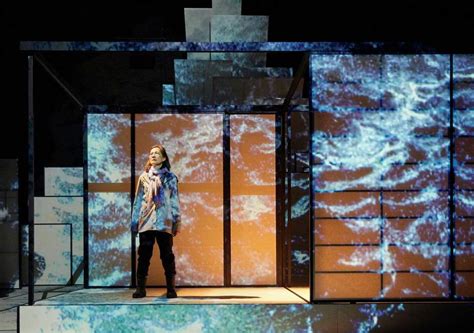 Projection Mapping in The Great Wave @ National Theatre | Projection mapping, Scenic design ...