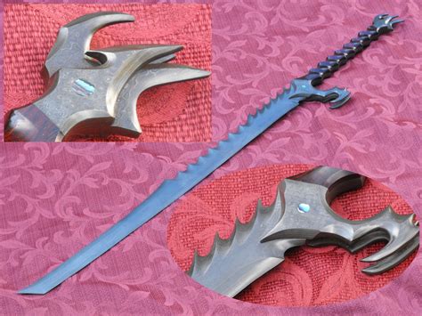 Damaascus fantasy katana by Licataknives Fantasy Katana, Fantasy Weapons, Swords And Daggers ...