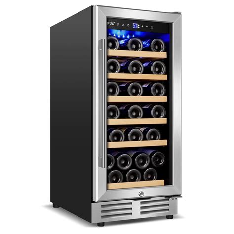 Nipus 15 inch 30 Bottles Wine Cooler Under Counter Built-in and ...