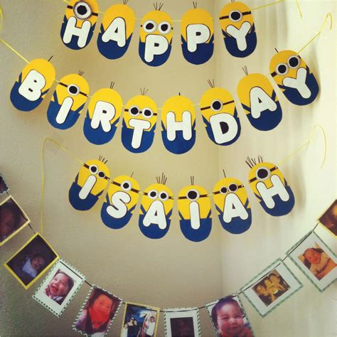 Happy Birthday Banner Minions Birthday Minion Banner Minions ...