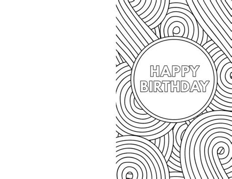 Coloring : Printable Coloring Birthday Cards Happy Colouring For Mom Birthday Card Template ...