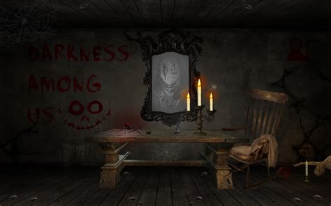 Wallpaper : Dead by Daylight, blood, creepy, chair, candles, table ...