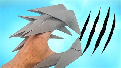 How to make cool origami claws easy in 2 minutes no glue diy claws out ...