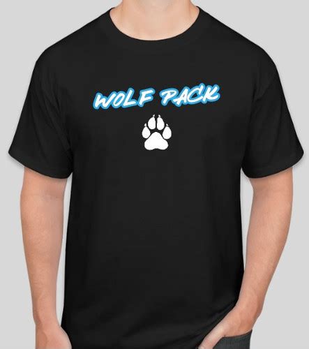 Design 4 -White& Blue logo- | wolfpack