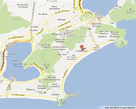 Map of Copacabana Rio Janeiro