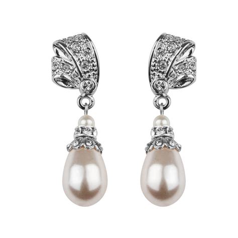 antique inspired pearl drop earrings by katherine swaine | notonthehighstreet.com