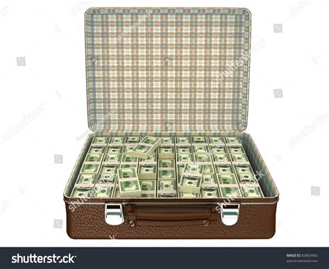 Million Dollars In Suitcase Isolated On White Stock Photo 83869456 : Shutterstock