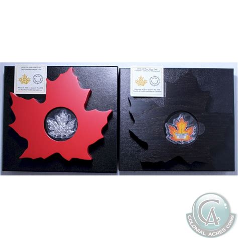 RCM lot: 2015 $20 The Canadian Maple Leaf Shaped coin & 2016 $20 Canada ...