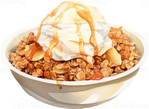 Warm apple crisp with a sweet and crunchy topping. AI Generated ...