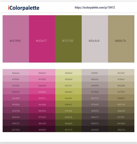 1 Latest Color Schemes with Hibiscus And Donkey Brown Color tone combinations | 2024 | iColorpalette