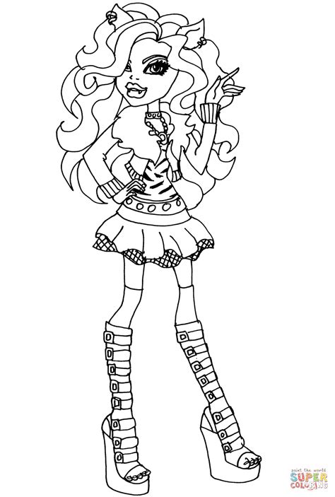 Monster High Clawdeen Wolf coloring page | Free Printable Coloring Pages