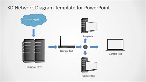 3D Network Diagram Template for PowerPoint - SlideModel