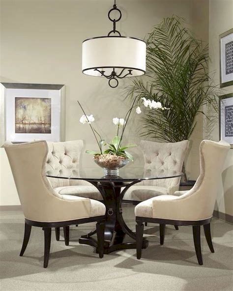 65 Small Dining Room Table & Decor Ideas | Elegant dining room, Glass round dining table, Dining ...
