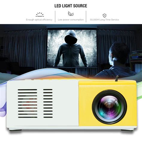 1080P YG300 Home Mini Projector HD 320x240p Portable Projector Portable Outdoor Entertainment ...