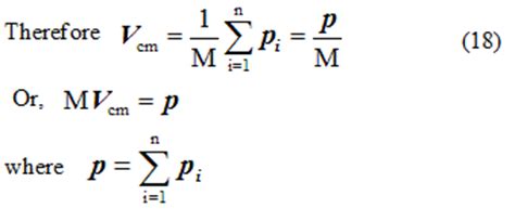 Center of mass equation : Motion of Center of mass