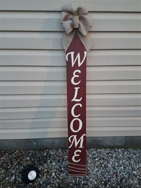 Barn red welcome sign | Red barns, Red sign, Outdoor crafts