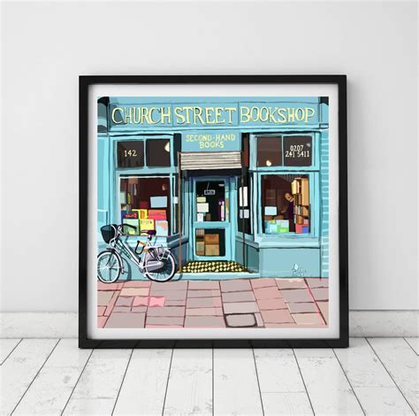 Church Street Bookshop, Stoke Newington, London Art Print - Etsy