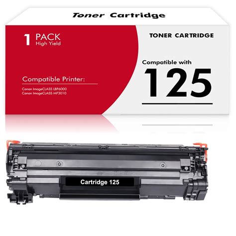 Cartridge 125 Black Toner|1-Pack Compatible for Canon 125 Toner ...