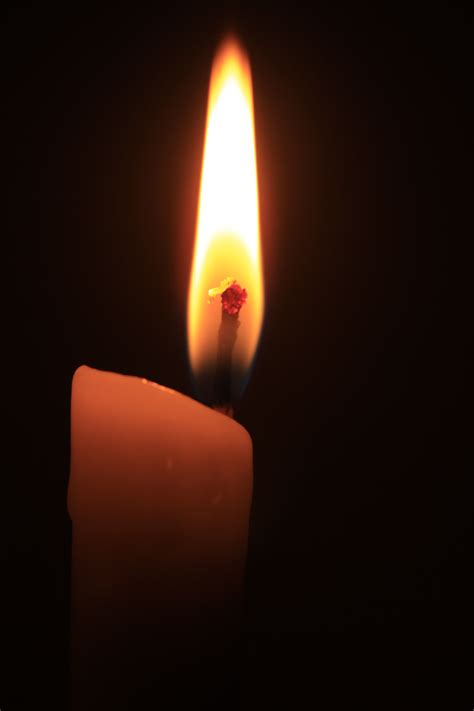 Single Candle Flame : Public Domain Pictures