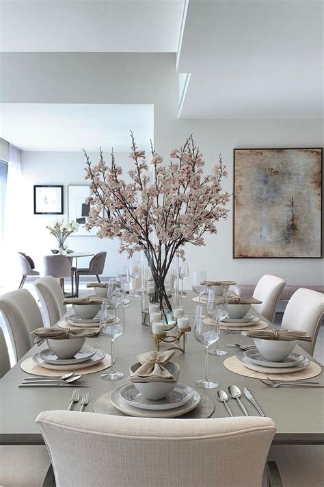 Holiday table decor | Glass dining table decor, Dining table ...