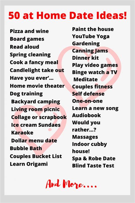 50 + Fun Stay at Home Date Night Ideas (That aren't a Movie!)