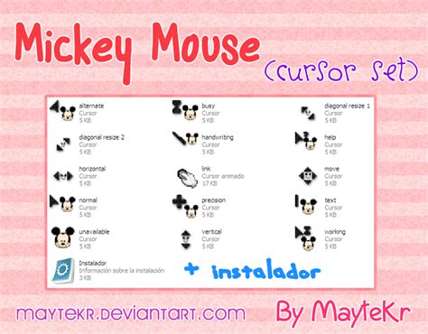 Mickey Mouse cursor set by MayteKr by MayteKr on DeviantArt