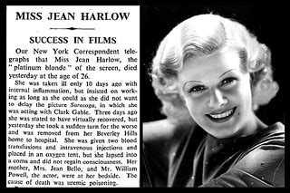 7th June 1937 - Death of Jean Harlow | Bradford Timeline | Flickr