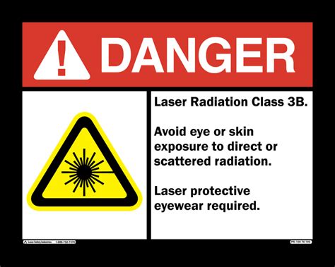 Class 3B Laser Safety Signs and Labels