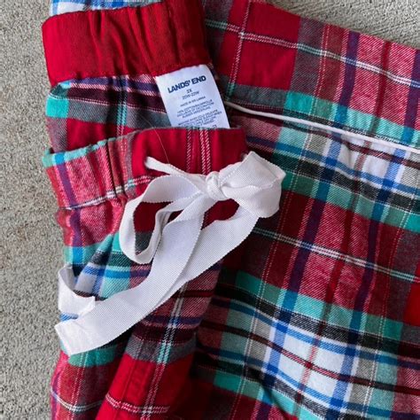 Land's End Plaid Flannel Pajama Pants Women's 2x - Gem