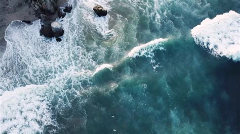 Aerial Ocean Waves Stock Video Footage for Free Download